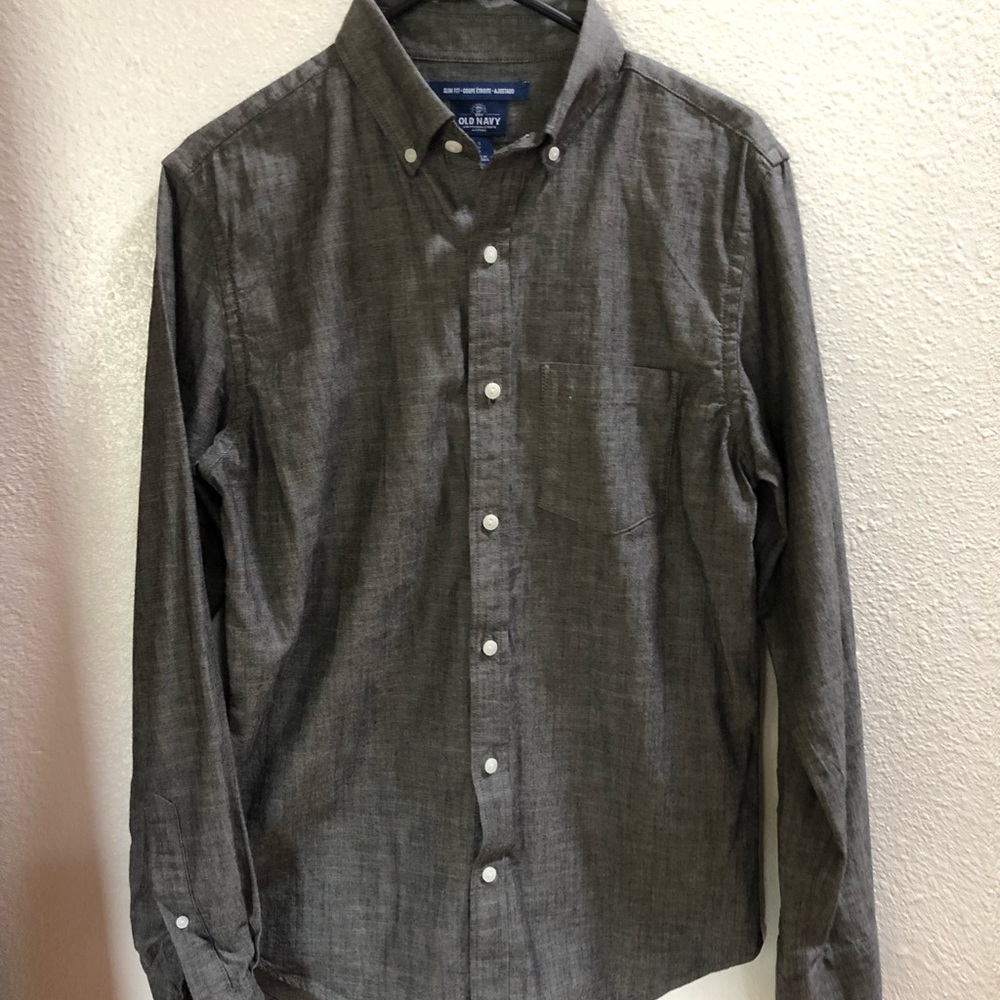 Old Navy Gray Button Down